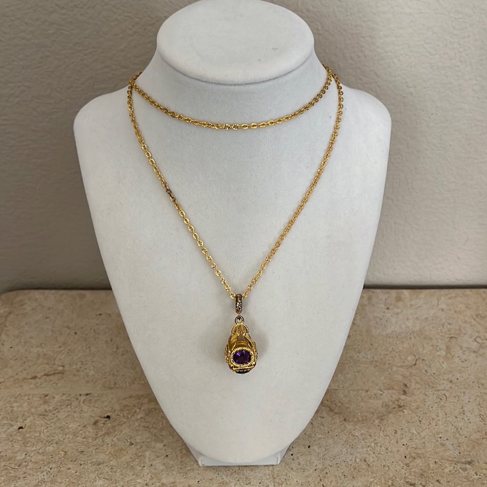OPC CN Necklace with Multi Gem Stone Detachable Pendant